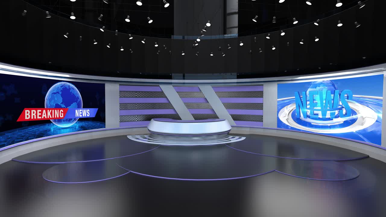 Virtual News Studio Background Loop