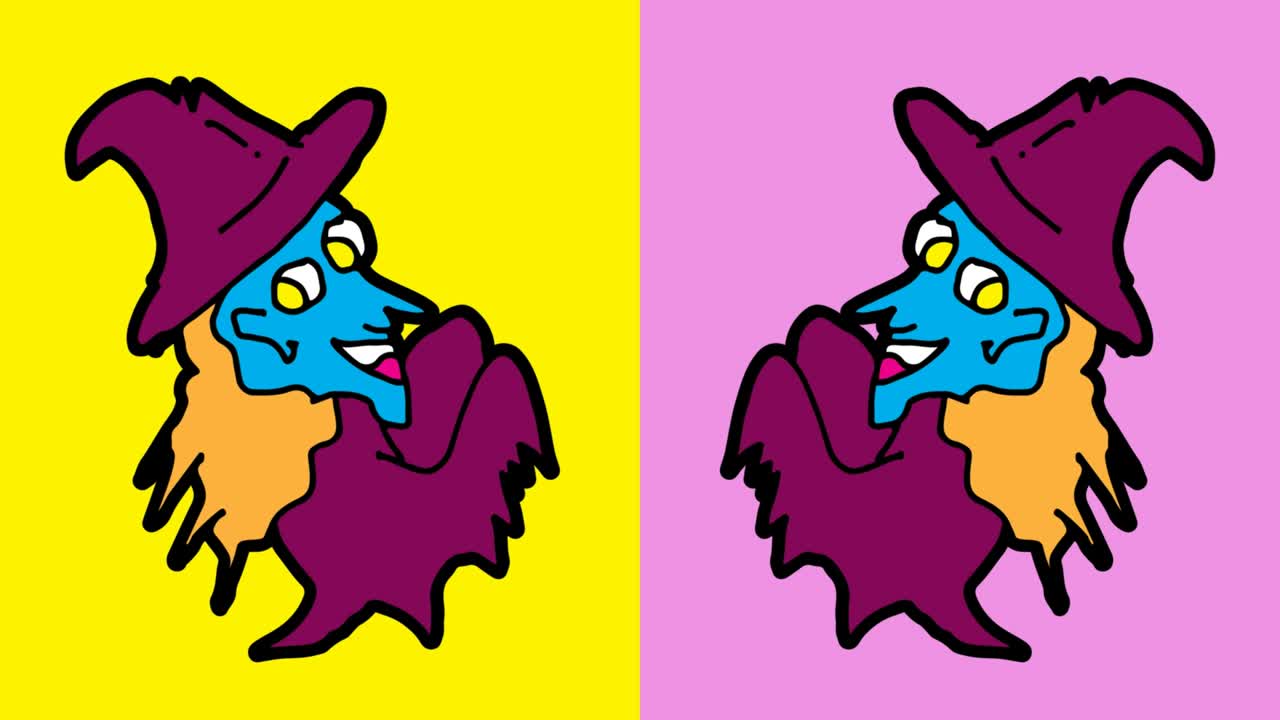 kids drawing pop art seamless background with theme of witch