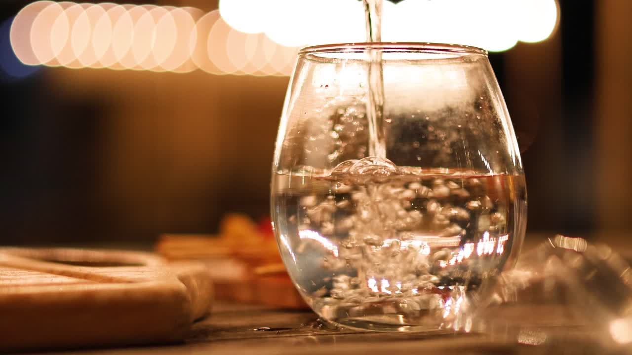 태블릿은 물 한 잔에 고 용해됩니다.