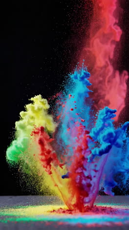 explosión de tinta de colores
