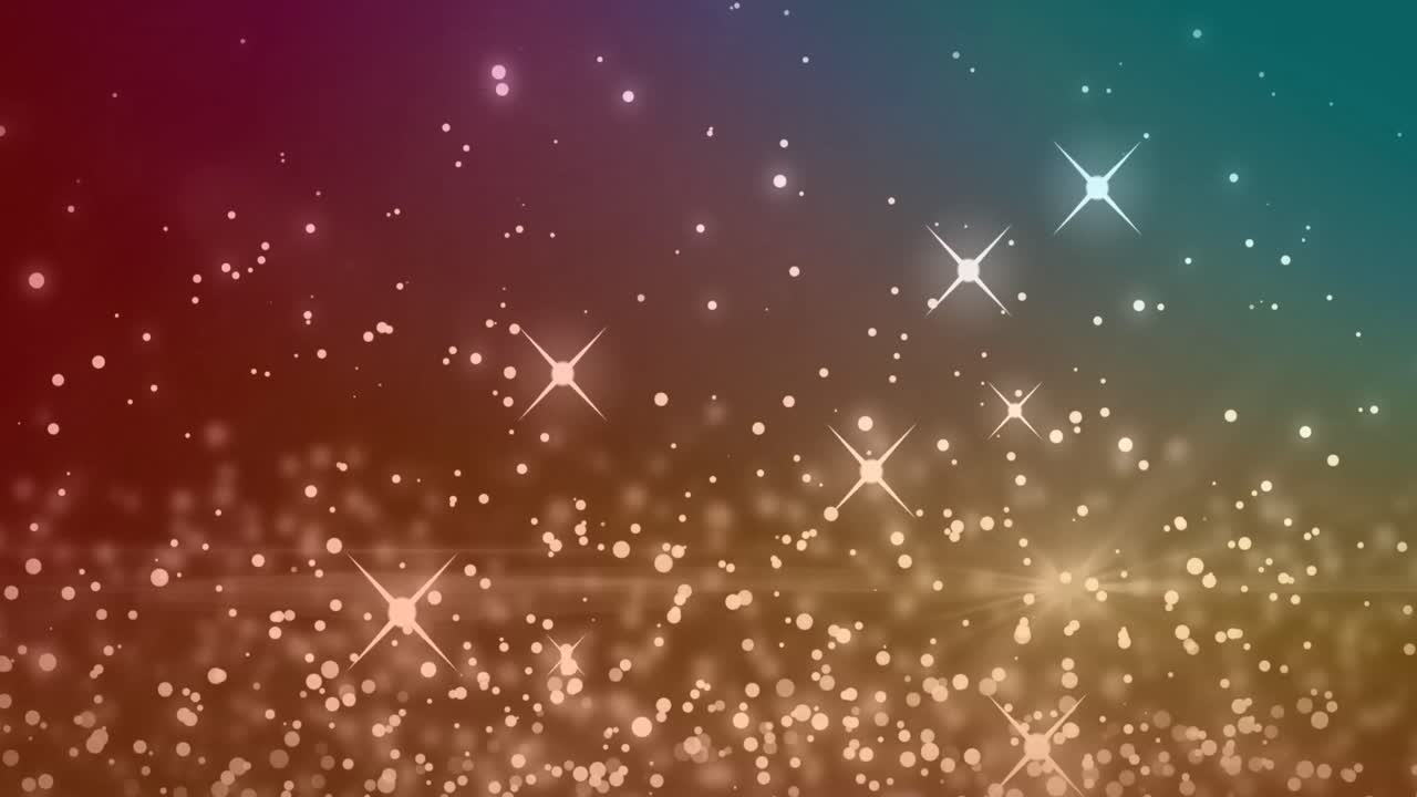 Animation of light spots on purple background