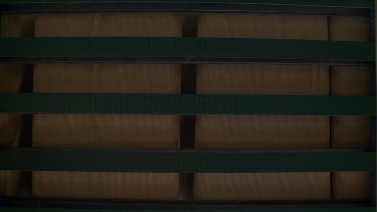Conveyor Belt with Cardboard Boxes