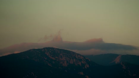 clouds over the mountains. izmir turkey.