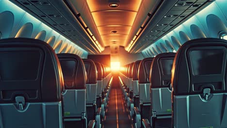 interior of an airplane cabin