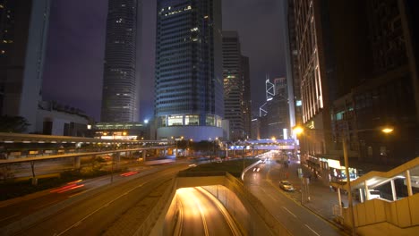 timelapse de una intersección en el centro de hong kong