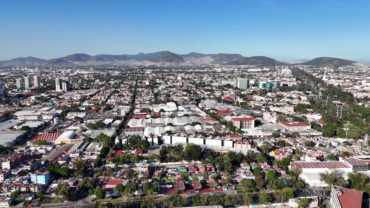 Veduta aerea di Città del Messico da Tlatelolco.