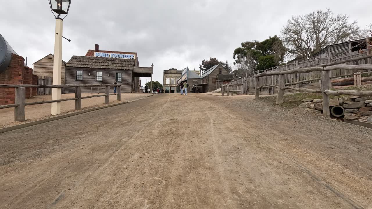 sovereign hill의 조용하고 역사적인 거리