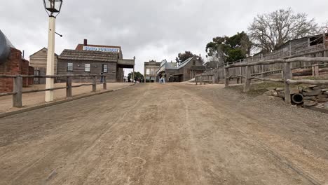 a quiet, historic street in sovereign hill