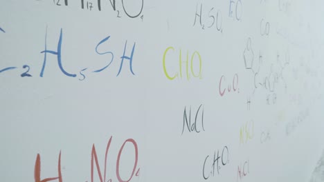formule chimiche su una lavagna