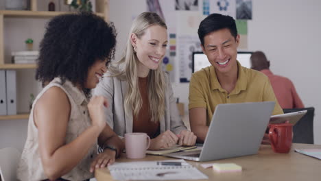 businesspeople using laptop for meeting