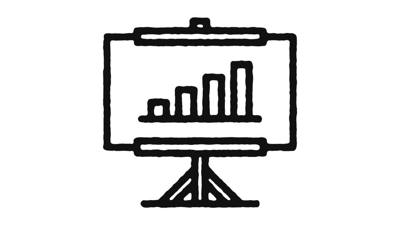 Sustainable Growth Icon Animation Footage & Alpha Channel