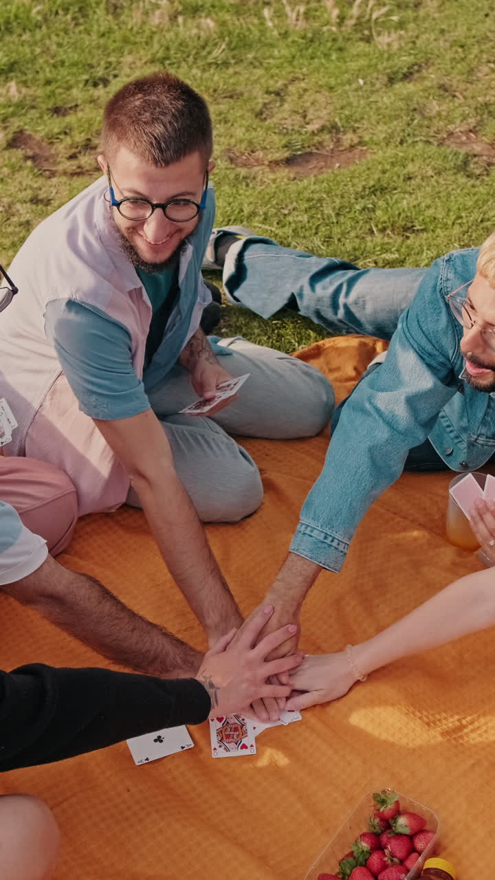 Friends Having Fun at a Picnic