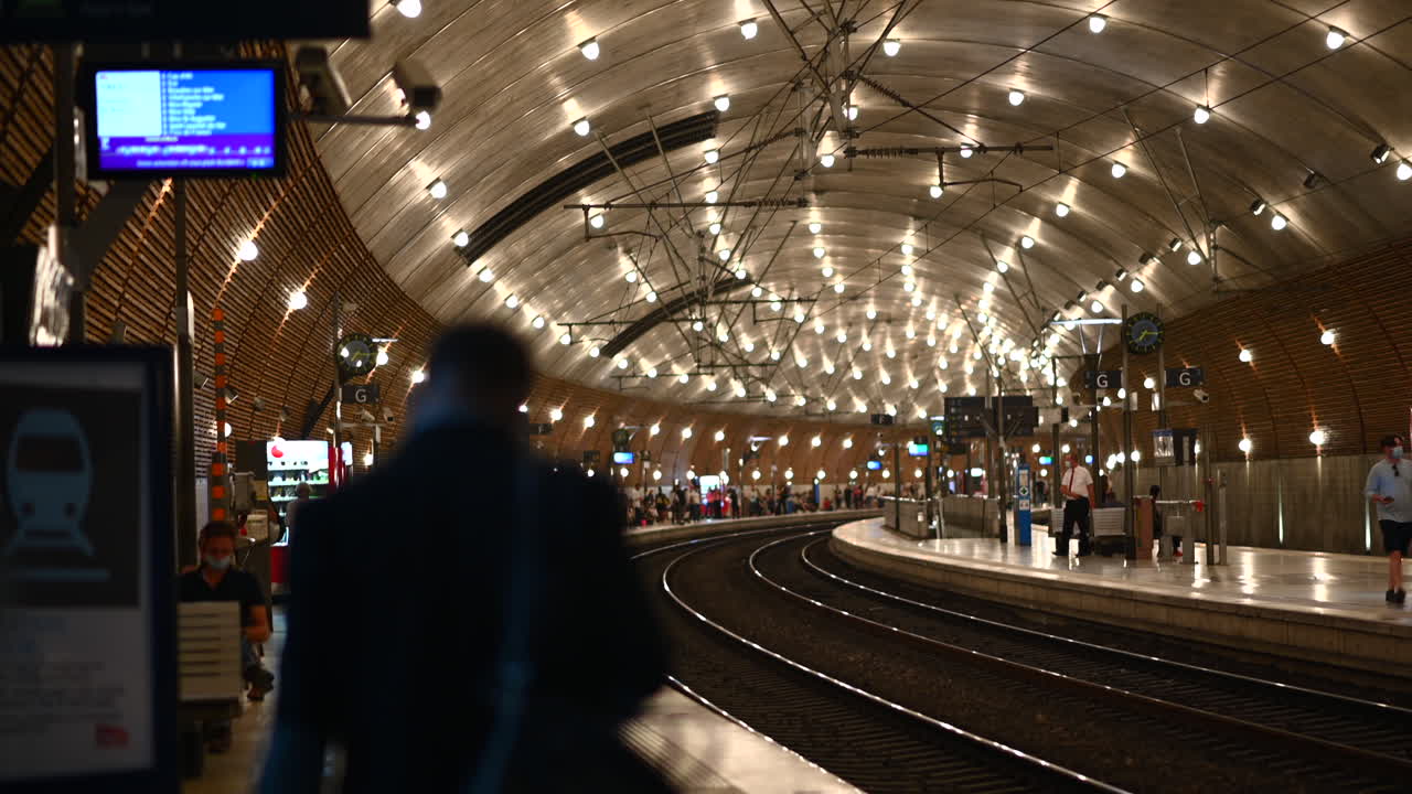 MONACO, MONACO - 15 SEPTEMBER, 2021: People at the Monte Carlo train station