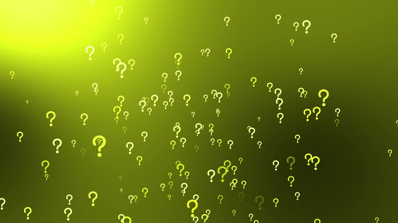 el ícono del gradiente de la partícula del signo de pregunta animación gráficos de movimiento