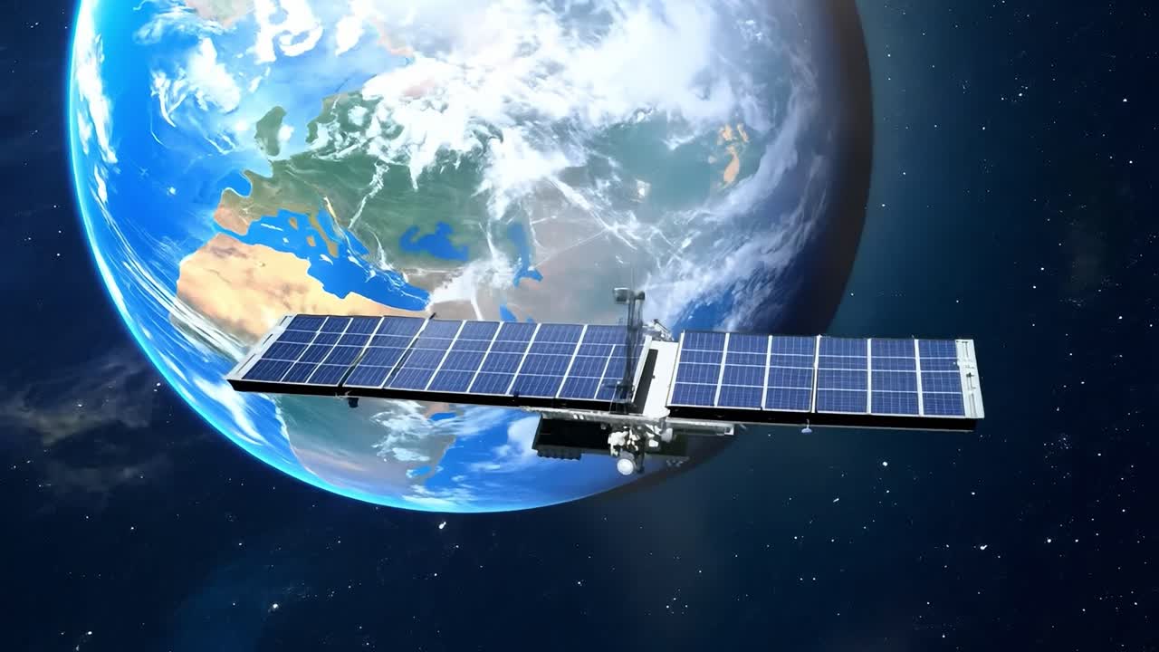 지구 도를 돌고 있는 우주 위성