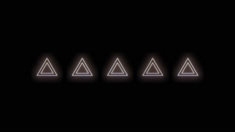 patrón de triángulos dorados con luz led en estilo club