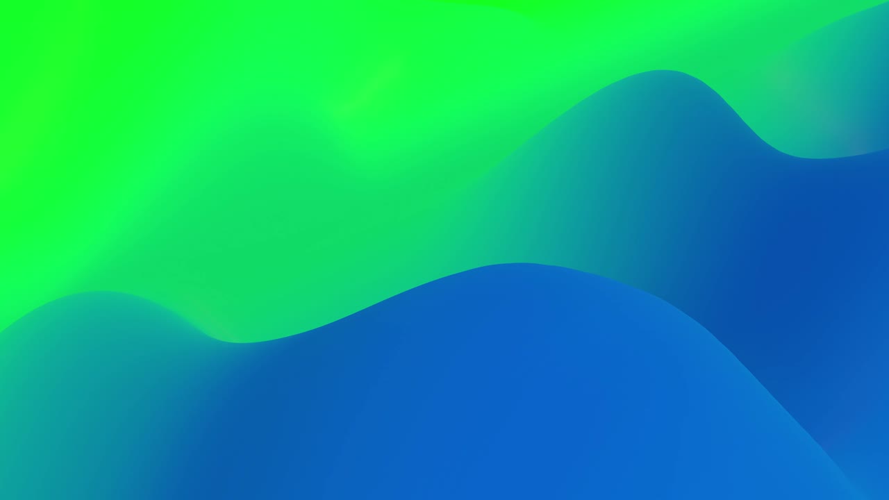 4k seamless loop with abstract fluid blue green gradients, inner glow wavy surface. Beautiful color gradients as abstract liquid background, smooth animation. 3d in flat pleasant modern style