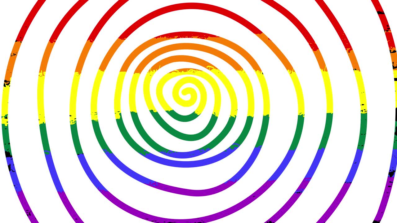 la ilusión del arco iris giratorio