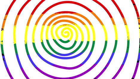 la ilusión del arco iris giratorio