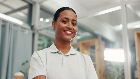 happy, smile and face of a female physiotherapist