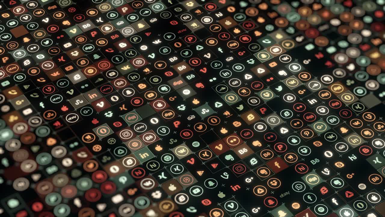 patrón de iconos de las redes sociales