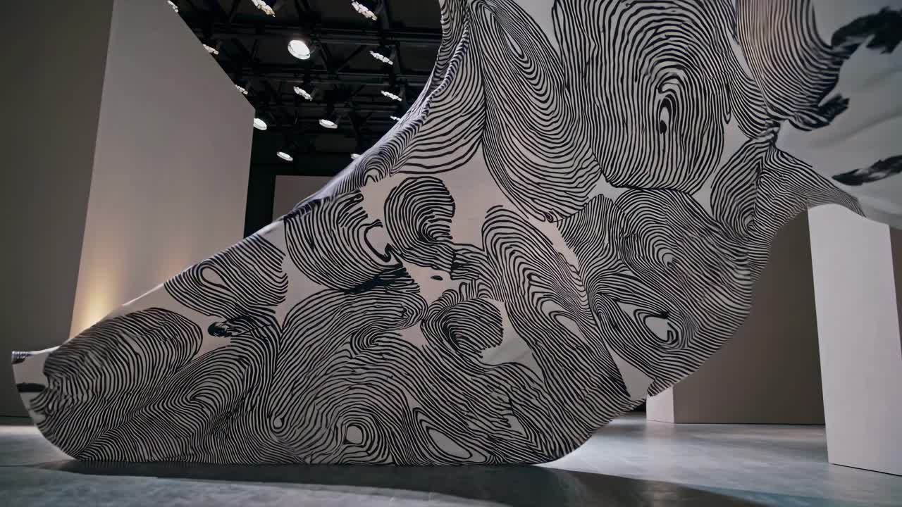 Fashion Show with Abstract Zebra Print Dress