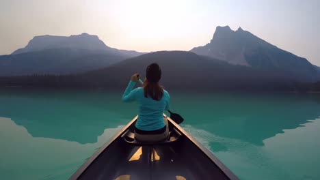 man travelling on boat in lake 4k