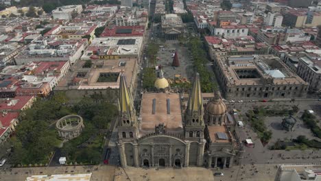 guadalajara metropolis with the famous blessed sacrament temple in jalisco state, western mexico