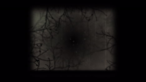 animation of square with flickering lines and shapes on distressed background