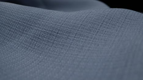 close-up view of textured blue fabric