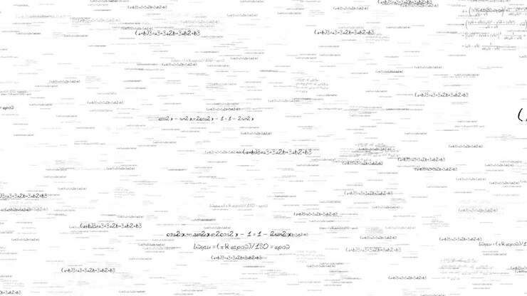 Animated flying formulas and equations. 4K