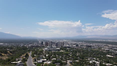 antena de salt lake city con el capitolio del estado de utah