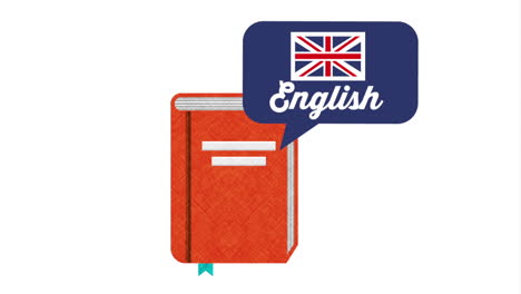 learn english with text book animation