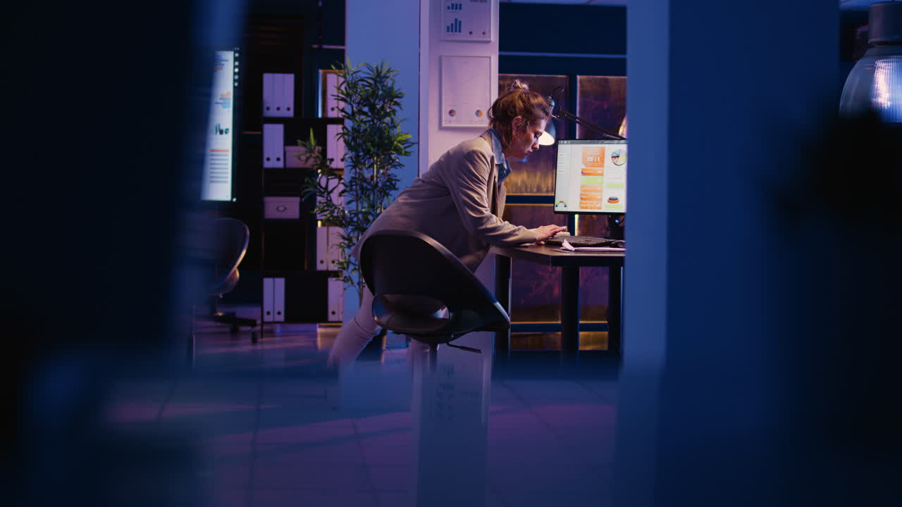 Working in a modern office