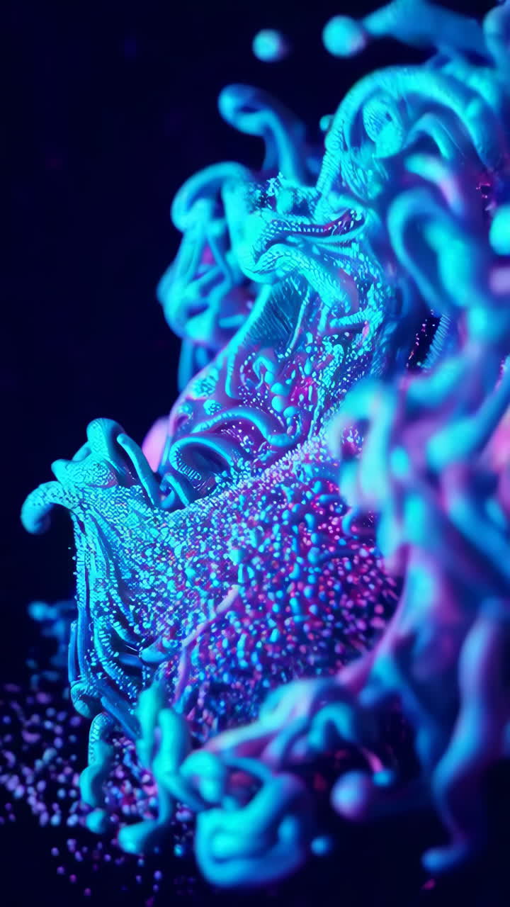 Abstract Ink and Dye Splash Art