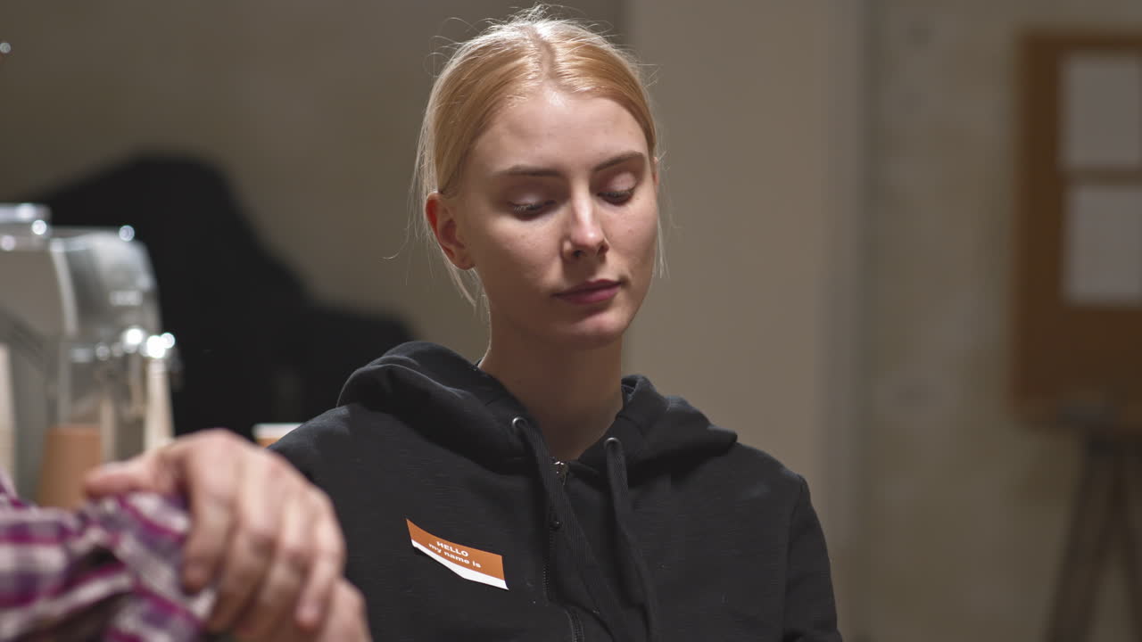 Young Rebellious Woman during Mental Health Support Group Meeting