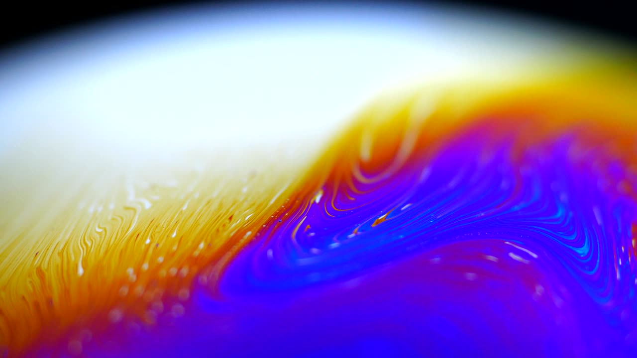 colores en movimiento, efecto líquido, burbujas de jabón