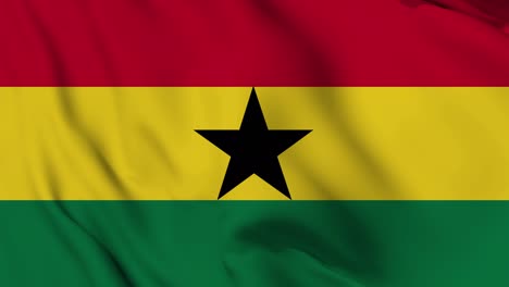 ghana flag seamless waving animation