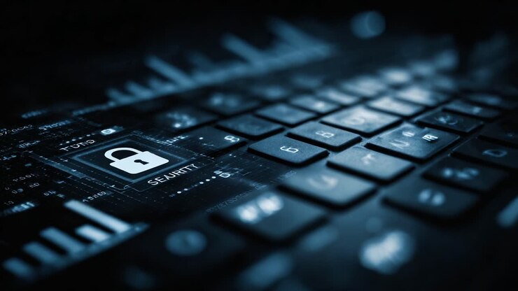 A Close-Up of a Computer Keyboard with Emphasized Security Icon Highlighting the Importance of Digital Protection and Cybersecurity in Today's Technological World