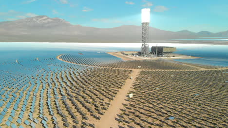 Antena-De-Generadores-Eléctricos-Solares-En-El-Desierto