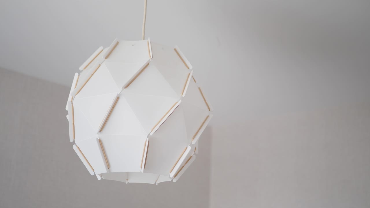Moderne hvid geometrisk pendellampe