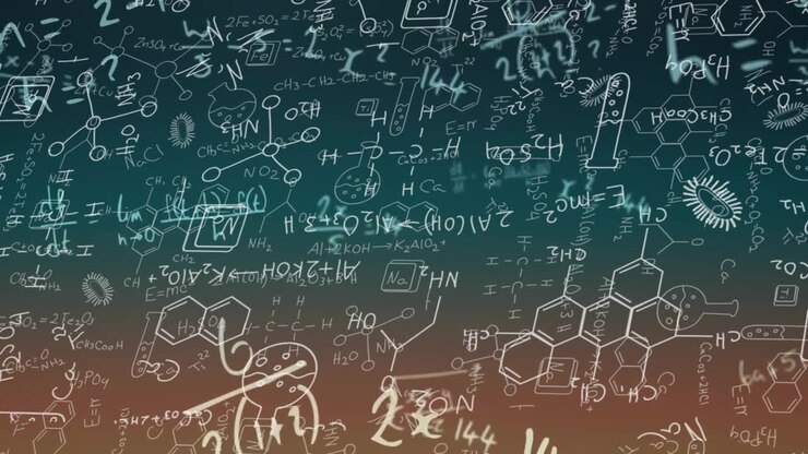 Animazione di disegni medici, equazione matematica e diagramma su sfondo sfumato.