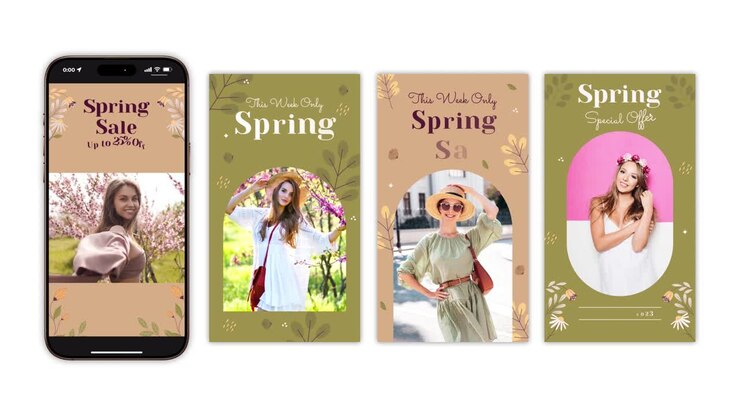 Spring Sale Animated Instagram Story Templates