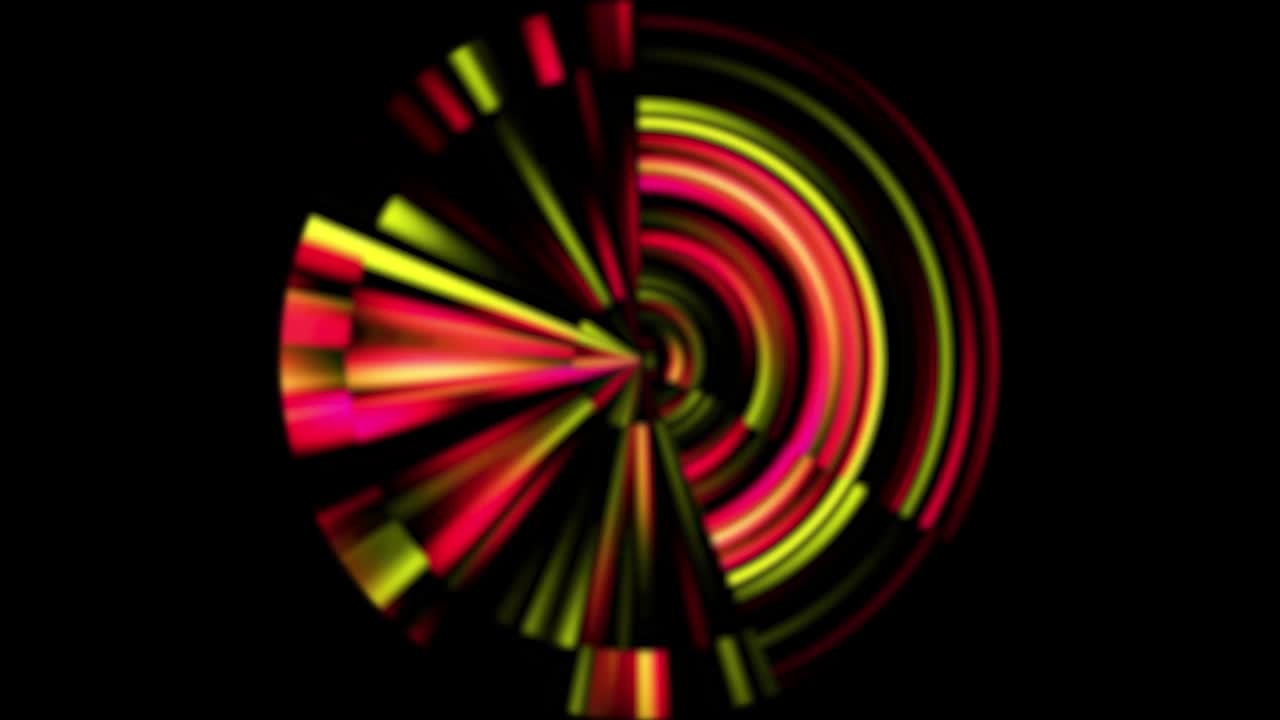 빛나는 네온 서클 창조적 배경