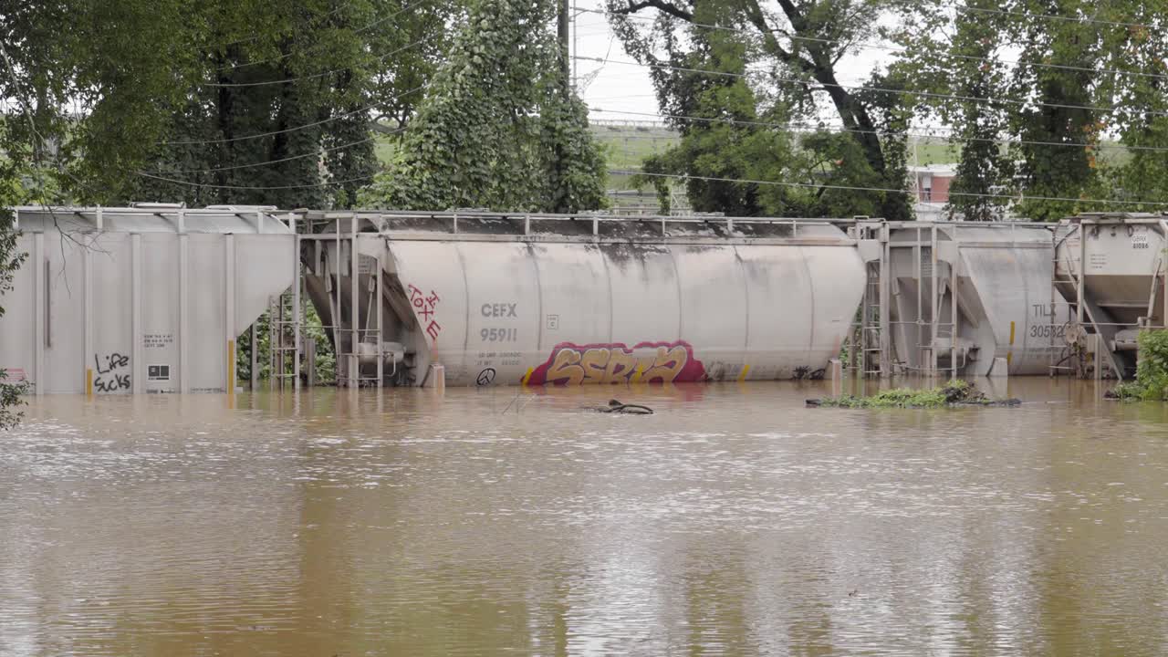 Flooded Train Cars