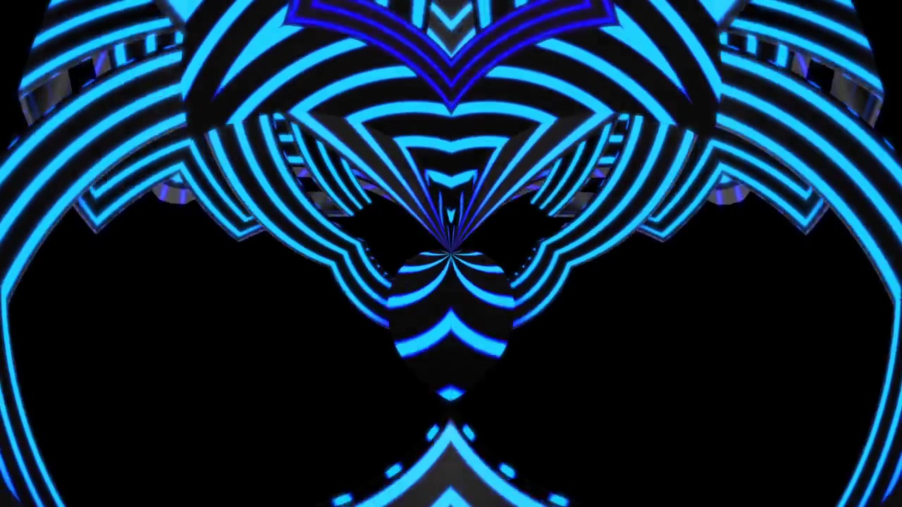 Dynamic Abstract Blue Neon Lines Geometric Pattern Loop