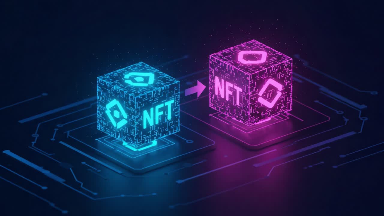 A Visualization of Digital Asset Transformation: Exploring NFT Technology through Interactive Cubes Representing Blockchain Connectivity and Digital Ownership