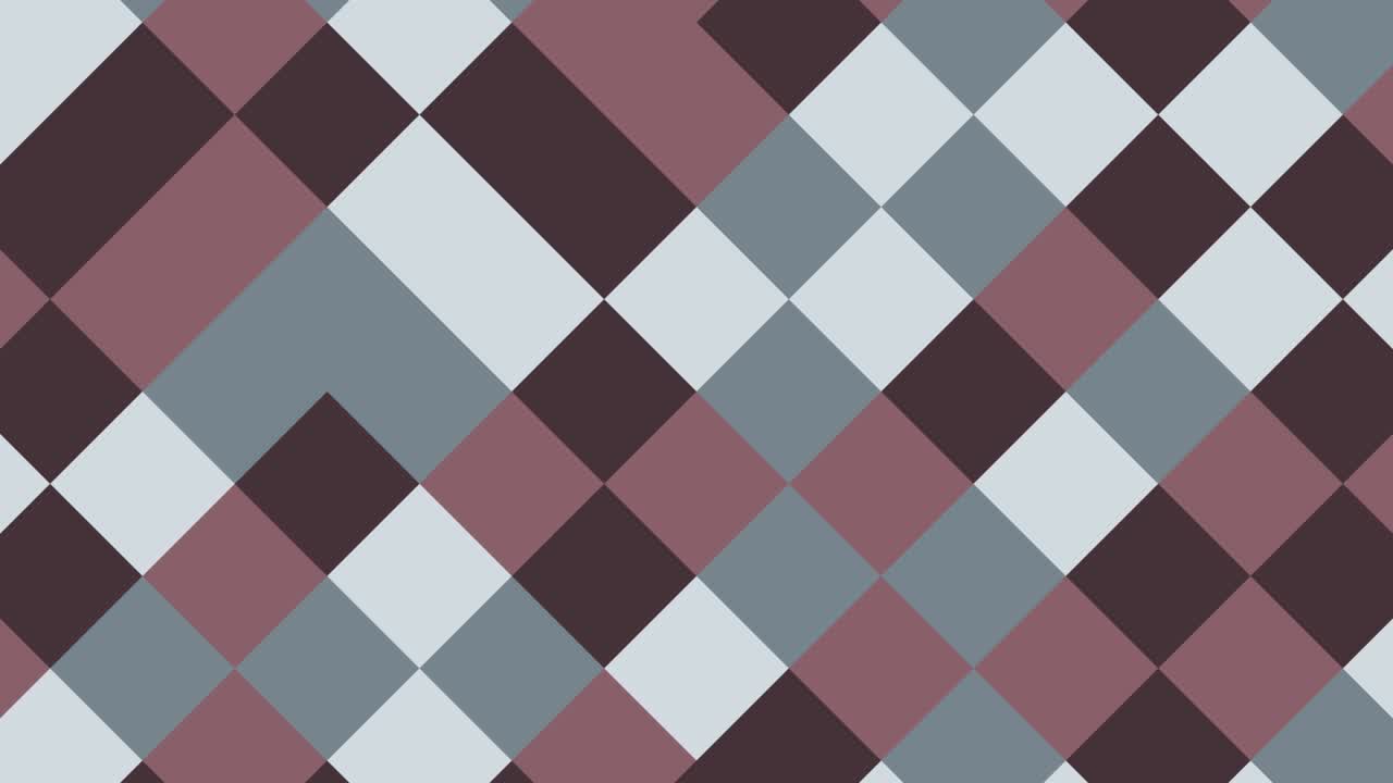 Abstract seamless loop animated pattern with multicolor geometric shapes. Motion graphic background in a flat design with geometric elements