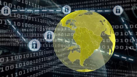 animación del globo sobre el procesamiento de datos