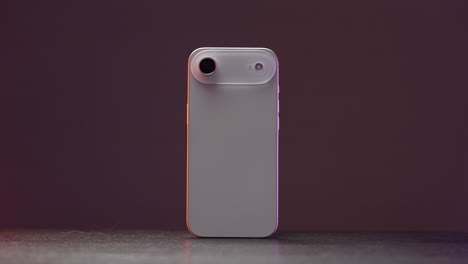 white smartphone back view